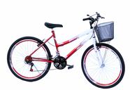 Bicicleta aro 26 onix fem c/aero 18v,pneu slik cor vermelho