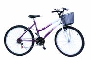 Bicicleta aro 26 onix fem mtb 18m convencional cor violeta