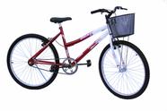 Bicicleta aro 26 onix fem s/marcha convencional cor vermelho