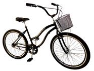 Bicicleta aro 26 urbana summer tropical sem marchas preto