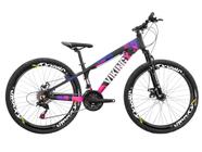 Bicicleta Aro 26 Viking Tuff X 25 Freeride Freio a Disco 21 Marchas Grupo Shimano Tourney Suspensão Dianteira