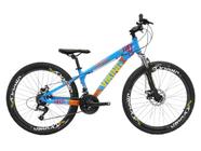 Bicicleta Aro 26 Viking Tuff X 25 Freeride Freio a Disco 21 Marchas Grupo Shimano Tourney Suspensão Dianteira