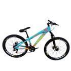 Bicicleta Aro 26 Vikingx Tuff 25 Aluminio Freio Disco Mecanico Pneu Balão Preto