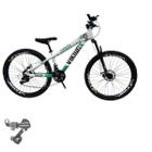 Bicicleta Aro 26 Vikingx Tuff 25 Cambio Shimano Quadro Aluminio Mtb Freerider