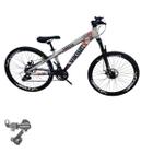 Bicicleta Aro 26 Vikingx Tuff 25 Cambio Shimano Quadro Aluminio Mtb Freerider