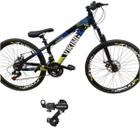 Bicicleta Aro 26 Vikingx Tuff 25 Cambio Shimano Traseiro 21v Mtb Freeride Unissex