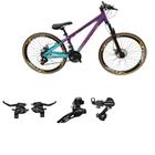 Bicicleta Aro 26 Vikingx Tuff 44 Aluminio 21v Suspensão Dianteira Cambios Shimano Freio Disco Unissex