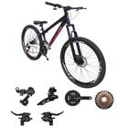 Bicicleta Aro 26 Vikingx Tuff 44 Aluminio 24v Transmissão Shimano Freio Disco Cambio Shimano Mtb Freeride