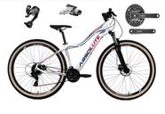 Bicicleta Aro 29 Absolute Hera Feminina Câmbios Shimano Altus 27v Freios Hidráulicos Garfo com Trava no Guidão Pneu com Faixa Bege - Branco