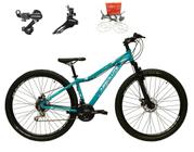 Bicicleta Aro 29 Absolute Mia 2 Feminina Câmbios Shimano 24v K7 Freio a Disco Hidráulico Garfo Com Trava - Verde/Branco