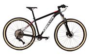 Bicicleta Aro 29 Absolute Nero 4 12v Garfo com Trava K7 11/50 Freios Hidráulicos Kit 1x12 - Preto/Vermelho