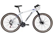 Bicicleta Aro 29 Absolute Nero 4 Alumínio Cabeamento Interno 24v Freio a Disco Garfo Suspensão Pneu Faixa Bege - Branco