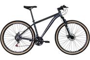 Bicicleta Aro 29 Absolute Nero 4 Alumínio Cabeamento Interno 24v Freio a Disco Garfo Suspensão Pneu Faixa Bege - Grafite