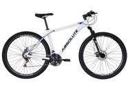 Bicicleta Aro 29 Absolute Nero 4 Alumínio Cabos Internos 21v Freio a Disco Garfo Suspensão - Branco