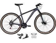 Bicicleta aro 29 Absolute Nero 4 Cabeamento Interno 24v Câmbios Shimano Freios Hidráulicos Garfo com Suspensão Pneu Faixa Bege - Grafite