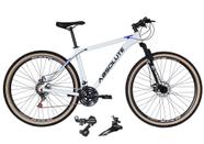 Bicicleta Aro 29 Absolute Nero 4 Cabeamento Interno 24v Câmbios Shimano Garfo Suspensão Pneus Faixa Bege - Branco