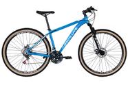 Bicicleta Aro 29 Absolute Nero 4 Cabeamento Interno 24v Freio a Disco Garfo Com Suspensão Mtb 29 Alumínio Pneu com Faixa Bege - Azul