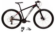 Bicicleta aro 29 Absolute Nero 4 Cabeamento Interno 27v Câmbios Shimano Altus Freios Hidráulicos Garfo Com Trava - Preto/Vermelho