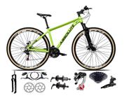 Bicicleta Aro 29 Absolute Nero 5 Câmbios Shimano 24v K7 Freios Hidráulicos Garfo Trava Com Pneu Faixa - Verde