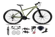 Bicicleta Aro 29 Absolute Nero 5 Câmbios Shimano 24v K7 Freios Hidráulicos Garfo Trava - Oliva