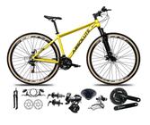 Bicicleta Aro 29 Absolute Nero 5 Shimano Altus 24v Freios Hidráulicos Garfo com Trava Pneu com Faixa - Amarelo