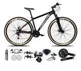 Bicicleta Aro 29 Absolute Nero 5 Shimano Altus 24v Freios Hidráulicos Garfo com Trava Pneu com Faixa - Preto