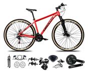 Bicicleta Aro 29 Absolute Nero 5 Shimano Altus 24v Freios Hidráulicos Garfo com Trava Pneu com Faixa - Vermelho