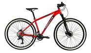 Bicicleta Aro 29 Absolute Wild 2x9 Freios Hidráulicos Garfo Com Trava Cabeamento Interno 18v Alumínio Pneus Faixa Bege - Vermelha