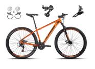 Bicicleta Aro 29 Alfameq Atx 21v Câmbios Shimano Freio a Disco Hidráulico Alumínio Garfo Com Suspensão - Laranja