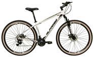 Bicicleta Aro 29 Alfameq Atx 24v Freio a Disco Garfo Com Suspensão Mtb 29 Alumínio Pneu com Faixa Bege - Branco