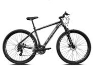 Bicicleta Aro 29 Alfameq Atx Alumínio 21v Freio a Disco Hidráulico Garfo com Suspensão - Preto/Cinza