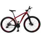 Bicicleta Aro 29 Alumínio KLS Storm Ezfire Câmbios Pedivela Shimano Mtb F. Disco 21 Marchas Bicolor