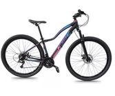 Bicicleta Aro 29 Feminino Mtb Ksw Mwza Alumínio 21v Index Design leve Freio a Disco