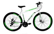 Bicicleta Aro 29 Freio a Disco 21M. Velox Branca/Verde - Ello Bike