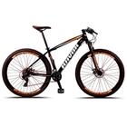 Bicicleta Aro 29 Freio A Disco Hidraúlico 24 Velocidades Cubo Alúminio K7 Cor:laranjatamanho:21 - Ravok