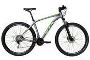 Bicicleta Aro 29 Gta Insane 24v Câmbio Shimano Acera K7 Garfo Trava Freio a Disco - Verde/Cinza