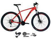 Bicicleta Aro 29 Gta Insane Câmbio Traseiro Shimano Deore e Altus 27v Freio Hidráulico Garfo Com Trava - Vermelho