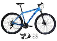 Bicicleta Aro 29 Gta Start 21v Alumínio Câmbios Shimano Freio a Disco Hidráulico Garfo Com Suspensão - Azul