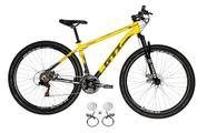 Bicicleta Aro 29 Gti Roma 21v Freio a Disco Hidráulico Alumínio Garfo Suspensão - Amarelo/Preto