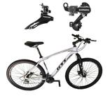 Bicicleta Aro 29 Gti Roma Alumínio 24v Câmbios Shimano Garfo Suspensão - Branco