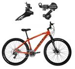 Bicicleta Aro 29 Gti Roma Alumínio Câmbios Shimano 21v Freio A Disco Garfo Suspensão - Laranja - Tam. 19