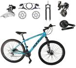 Bicicleta Aro 29 Gti Roma Câmbios Shimano Altus 24v K7 Alumínio Freios Hidráulicos Garfo Com Trava - Azul