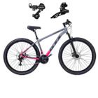 Bicicleta Aro 29 GTI Roma Quadro Alumínio 6061 24 Velocidades MTB Câmbios SHIMANO