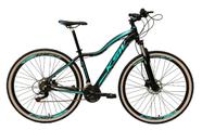 Bicicleta Aro 29 Ksw Mwza 24v K7 Câmbios Shimano Freio Hidráulico Garfo com Trava Pneu Faixa Bege - Preto/Azul