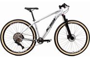 Bicicleta Aro 29 Ksw Xlt 12v Garfo com Trava K7 11/50 Freios Hidráulicos Kit 1x12 - Prata/Preto