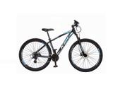 Bicicleta aro 29 Ksw Xlt 24v Alumínio Freio a Disco Garfo Suspensão Preta com Azul Tam.17