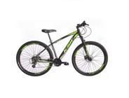 Bicicleta aro 29 Ksw Xlt 24v Alumínio Freio a Disco Garfo Suspensão Preta com Verde Tam.19