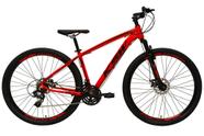 Bicicleta aro 29 Ksw Xlt 24v Alumínio Freio a Disco Garfo Suspensão Vermelho Tam.17