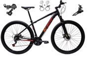 Bicicleta aro 29 Ksw Xlt 24v Câmbios Shimano Freios Hidráulicos Garfo com Suspensão - Rosa/Preto