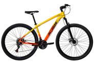 Bicicleta Aro 29 Ksw Xlt 24v Freio A Disco Suspensão Mountain Bike Alumínio - Amarelo/Laranja